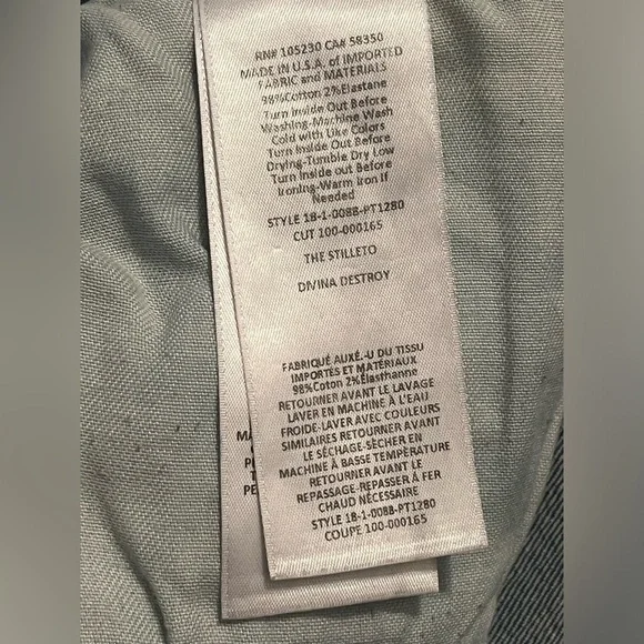 CURRENT ELLIOTT The Stiletto Divina Destroyed Skinny Jeans 30 Women - Picture 7 of 11